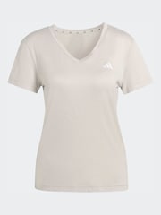 adidas Light Grey Workout Essentials V-Neck T-Shirt - Image 6 of 6