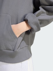 adidas Dark Grey Small Logo Hoodie - Image 4 of 5