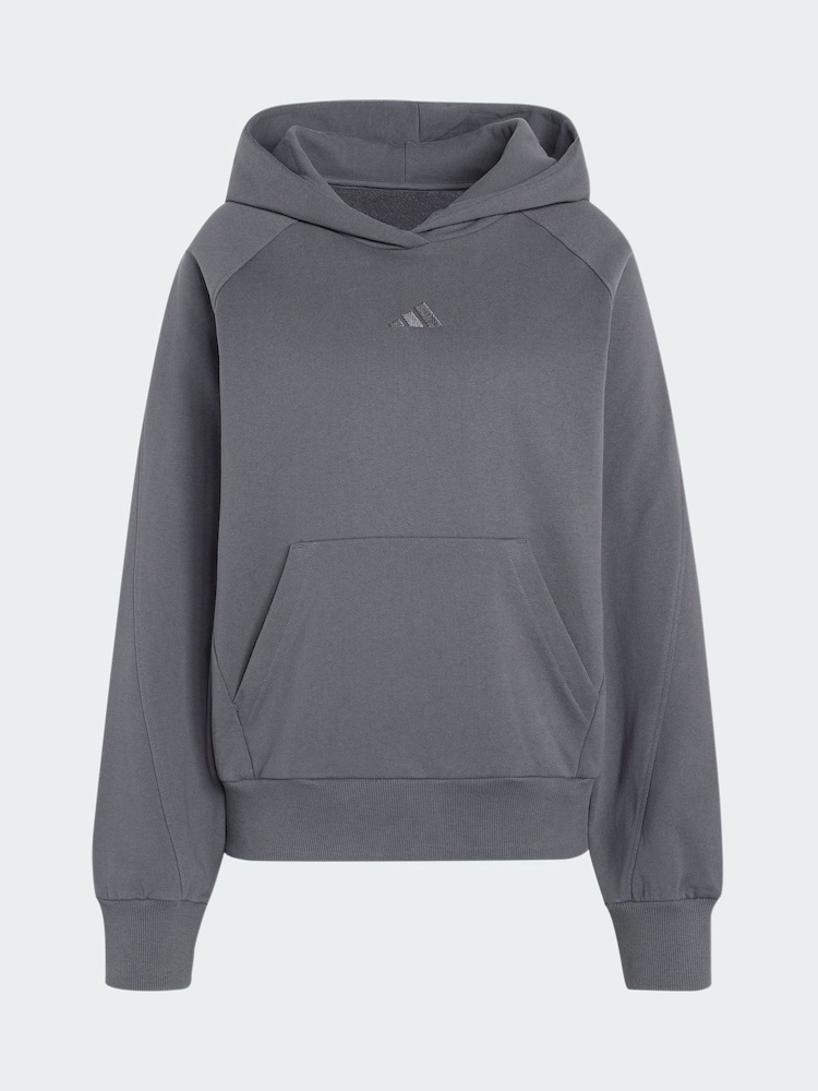 adidas Dark Grey Small Logo Hoodie - Image 5 of 5 adidas Dark Grey Small Logo Hoodie - Image 5 of 5
