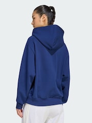 adidas Dark Blue Small Logo Hoodie - Image 2 of 5