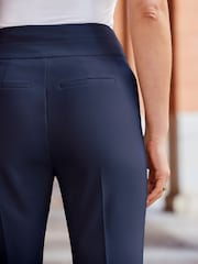 Sosandar Blue Contour Waist Kick Flare Trousers - Image 3 of 4