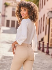 Sosandar White Zip Front Top - Image 4 of 5