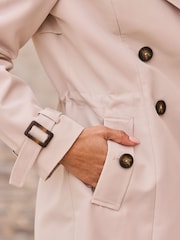 Sosandar Natural Cinched Waist Trench Coat - Image 5 of 5