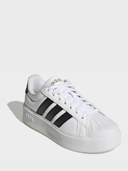 adidas White Streettalk Bold Trainers - Image 1 of 10