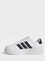 adidas White Streettalk Bold Trainers - Image 4 of 10