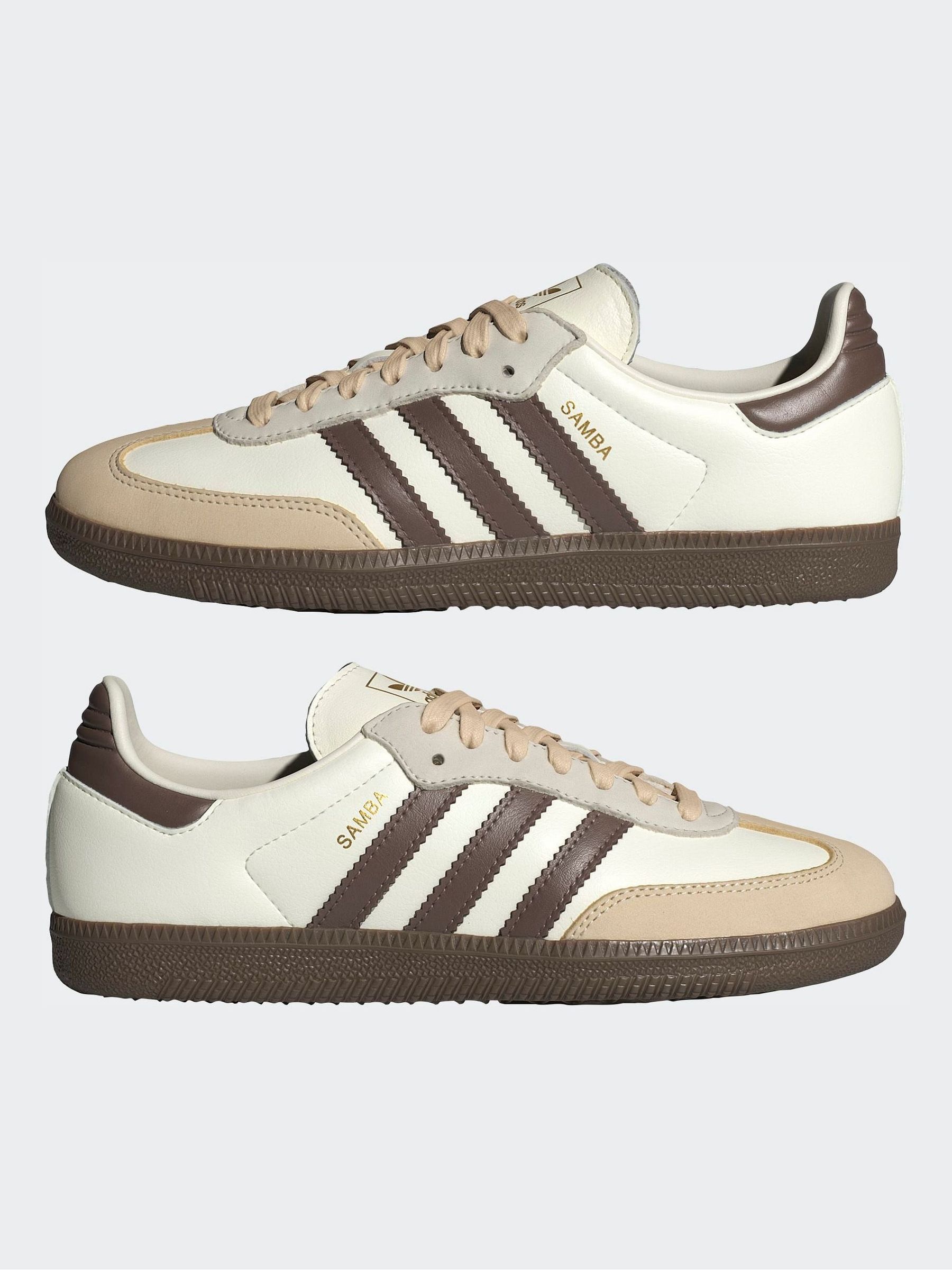 Buy adidas Originals Cream/Brown Samba OG Trainers from Next USA