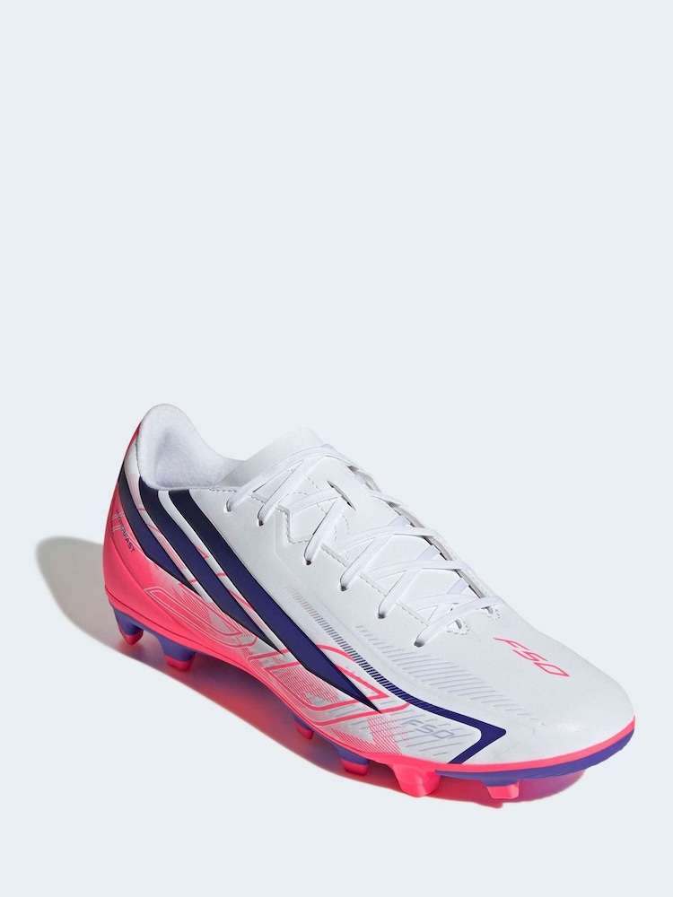 adidas White F50 Hyperfast Club Firm Ground / Multi Ground Football Boots - Image 2 of 9