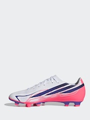 adidas White F50 Hyperfast Club Firm Ground / Multi Ground Football Boots - Image 6 of 9