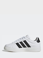 adidas White/Black Streettalk Trainers - Image 2 of 9