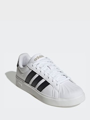 adidas White/Black Streettalk Trainers - Image 3 of 9