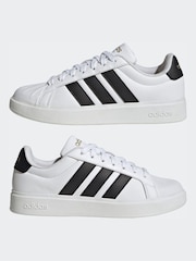 adidas White/Black Streettalk Trainers - Image 5 of 9