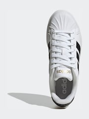 adidas White/Black Streettalk Trainers - Image 6 of 9