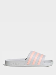 adidas Grey Sportswear Adilette Aqua Sliders - Image 1 of 9
