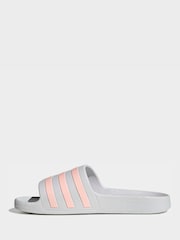 adidas Grey Sportswear Adilette Aqua Sliders - Image 2 of 9