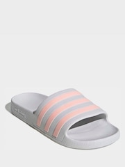 adidas Grey Sportswear Adilette Aqua Sliders - Image 3 of 9