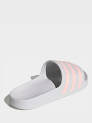 adidas Grey Sportswear Adilette Aqua Sliders - Image 4 of 9