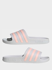 adidas Grey Sportswear Adilette Aqua Sliders - Image 5 of 9