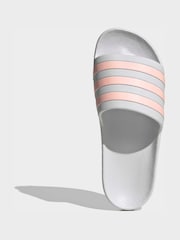 adidas Grey Sportswear Adilette Aqua Sliders - Image 6 of 9