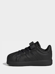adidas Black Streettalk Elastic Lace Infant Trainers - Image 2 of 9