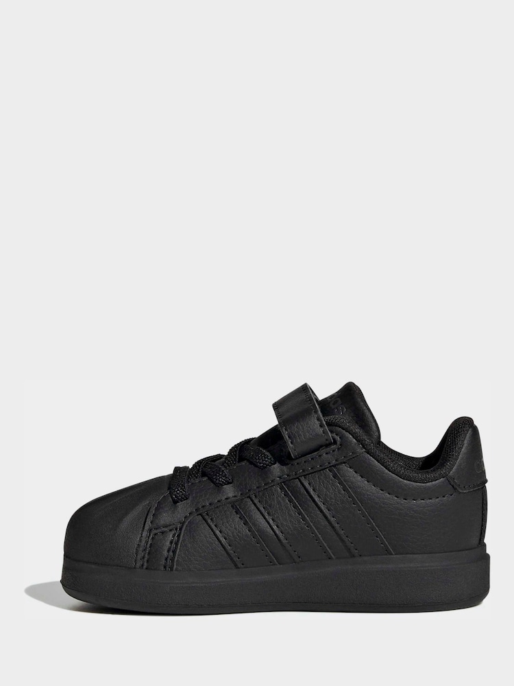 adidas Black Streettalk Elastic Lace Infant Trainers - Image 2 of 9 adidas Black Streettalk Elastic Lace Infant Trainers - Image 2 of 9