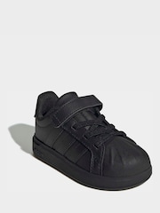 adidas Black Streettalk Elastic Lace Infant Trainers - Image 3 of 9