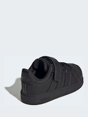 adidas Black Streettalk Elastic Lace Infant Trainers - Image 4 of 9