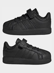 adidas Black Streettalk Elastic Lace Infant Trainers - Image 5 of 9