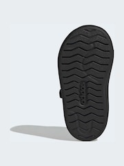adidas Black Streettalk Elastic Lace Infant Trainers - Image 7 of 9
