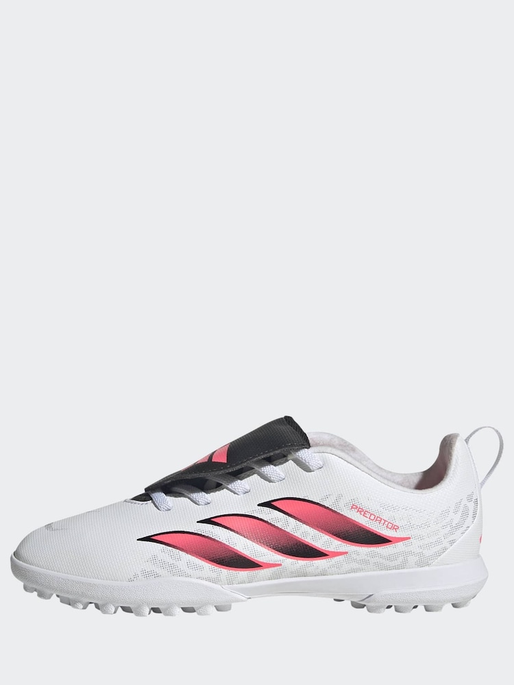 adidas White Predator Club Fold-Over Tongue Elastic Laces Turf Football Boots Kids - Image 11 of 11 adidas White Predator Club Fold-Over Tongue Elastic Laces Turf Football Boots Kids - Image 11 of 11