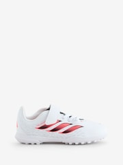 adidas White Predator Club Hook & Loop Turf Football Boots Kids - Image 1 of 1