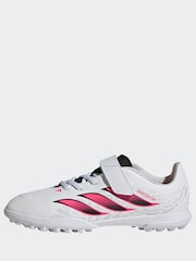 adidas White Predator Club Hook & Loop Turf Football Boots Kids - Image 11 of 11