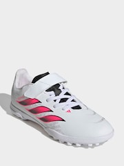 adidas White Predator Club Hook & Loop Turf Football Boots Kids - Image 5 of 11