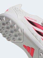 adidas White Predator Club Hook & Loop Turf Football Boots Kids - Image 7 of 11