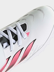 adidas White Predator Club Hook & Loop Turf Football Boots Kids - Image 8 of 11