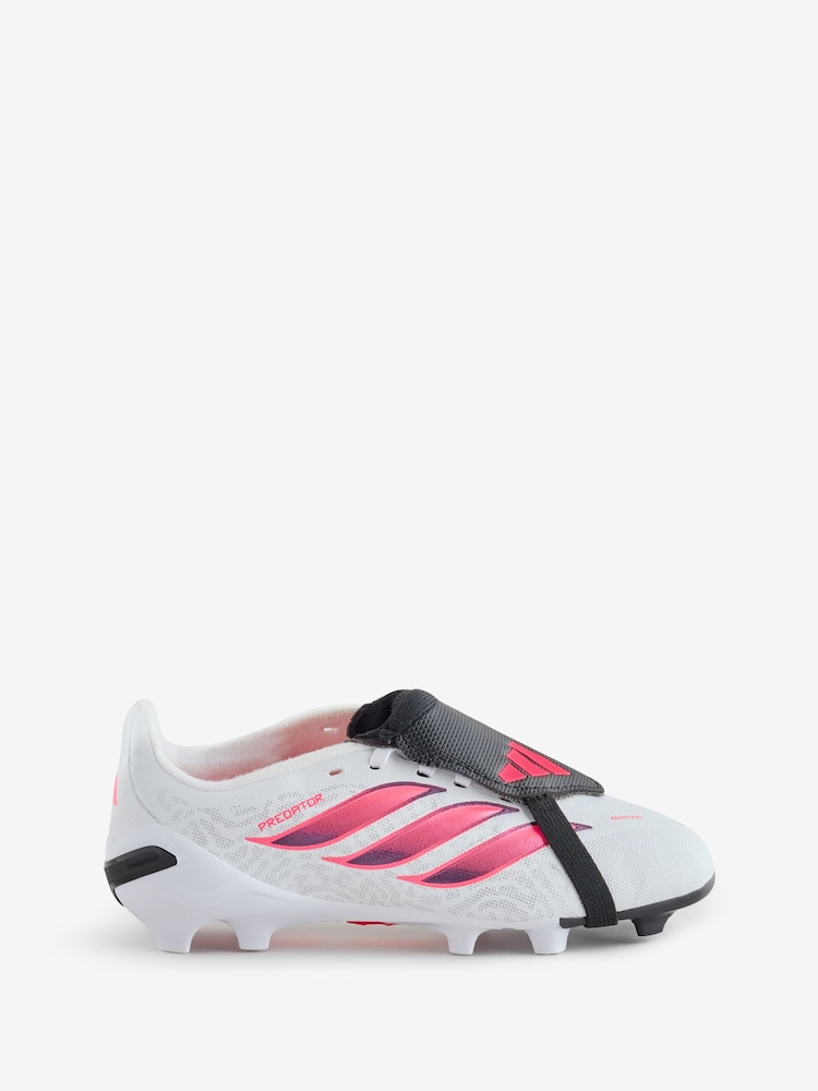 adidas White Predator League Fold-Over Tongue Firm Ground Boots - Image 1 of 1 adidas White Predator League Fold-Over Tongue Firm Ground Boots - Image 1 of 1