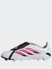 adidas White Predator League Fold-Over Tongue Firm Ground Boots - Image 11 of 11