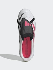 adidas White Predator League Fold-Over Tongue Firm Ground Boots - Image 2 of 11