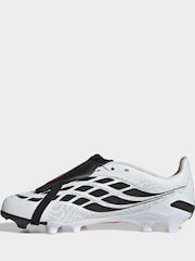 adidas White Predator League Fold-Over Tongue Firm Ground Boots - Image 4 of 11