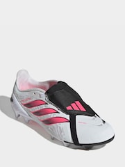 adidas White Predator League Fold-Over Tongue Firm Ground Boots - Image 5 of 11