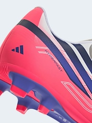 adidas White F50 Hyperfast Club Touch Fastening Firm Ground/Multi Football Boots - Image 2 of 11