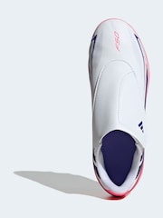 adidas White F50 Hyperfast Club Touch Fastening Firm Ground/Multi Football Boots - Image 6 of 11