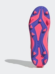 adidas White F50 Hyperfast Club Touch Fastening Firm Ground/Multi Football Boots - Image 7 of 11