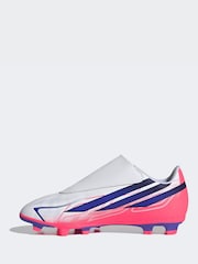adidas White F50 Hyperfast Club Touch Fastening Firm Ground/Multi Football Boots - Image 8 of 11