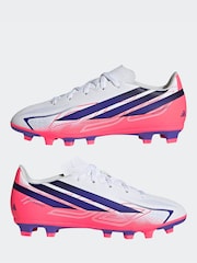 adidas White F50 Hyperfast Club Firm Ground/Multi Football Boots - Image 3 of 11