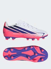 adidas White F50 Hyperfast Club Firm Ground/Multi Football Boots - Image 4 of 11