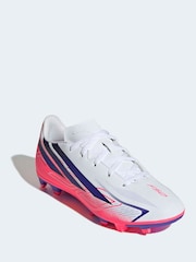 adidas White F50 Hyperfast Club Firm Ground/Multi Football Boots - Image 9 of 11