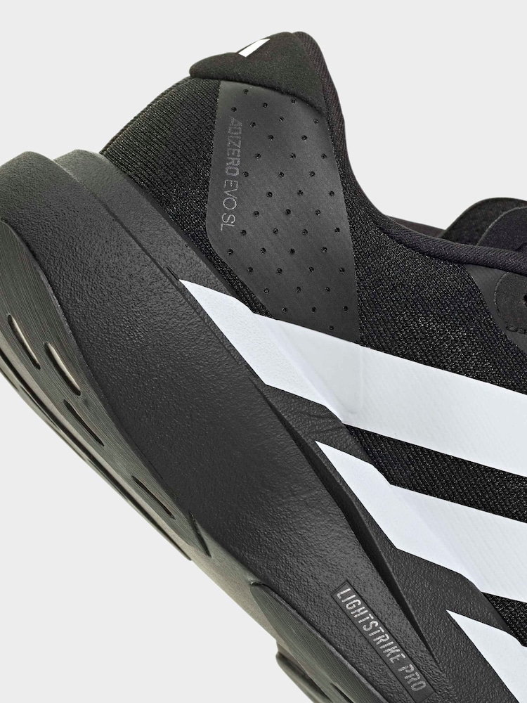 adidas Black/White adizero Evo SL Junior Trainers - Image 10 of 10