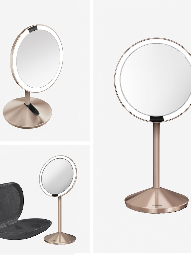 simplehuman Rose Gold Sensor Make Up Mirror Fold, 10X Magnified - Image 2 of 7 simplehuman Rose Gold Sensor Make Up Mirror Fold, 10X Magnified - Image 2 of 7