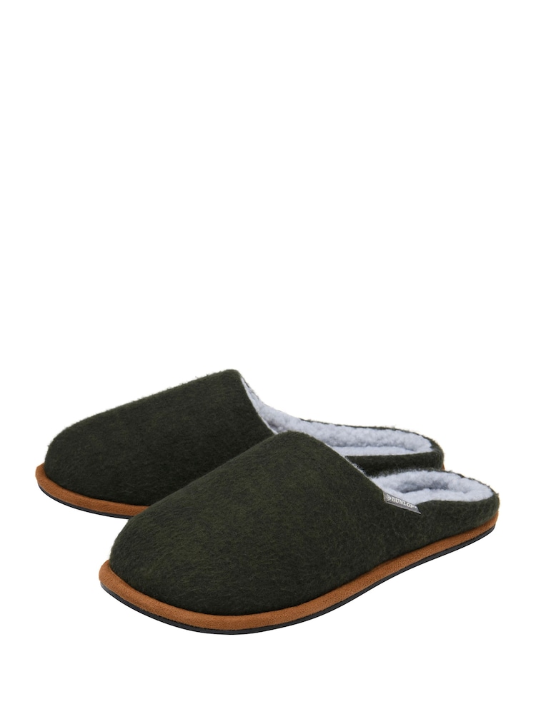 Dunlop Green Textile Mule Slippers - Image 2 of 4