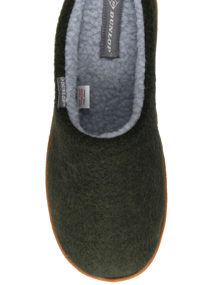 Dunlop Green Textile Mule Slippers - Image 4 of 4